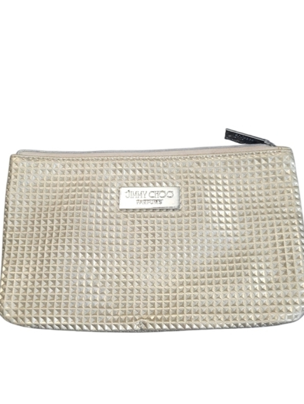 Jimmy Choo $75 Metallic Gold Pouch 8.5x5